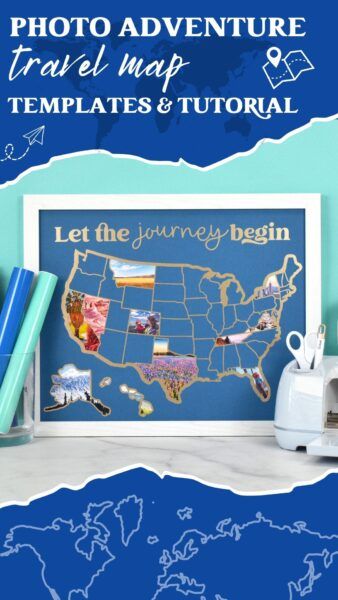 Do you love to explore different places and have a passion for travel? There’s a great way to showcase your favorite memories from your adventures across the United States, mountain ranges, or even world travels. Instead of letting your favorite photos get lost in your phone’s gallery or packing away old photos, why not create... The post How To Make A Custom Photo Map With Cricut: Full Tutorial and Photo Map SVG Templates appeared first on Abbi Kirsten Collections. Cricut Travel Projects, Diy Map Art, Printable Vinyl Sticker Paper, Travel Map Diy, Diy Map, Printable Sticker Paper, Svg Templates, Travel Project, Travel Wall Decor