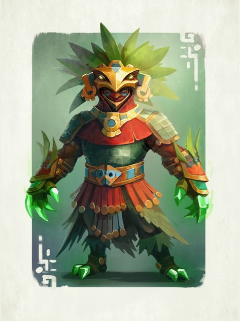 ArtStation - Aztec warrior, Yasen Stoilov Quetzalcoatl Tattoo, Aztec Artwork, Aztec Warrior, Casual Art, Mexico Art, Aztec Art, Game Character Design, Fantasy Inspiration, Dnd Characters