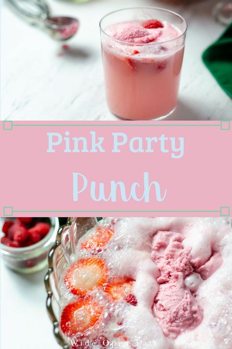 It's not a party without a fun punch to serve. This non-alcoholic Pink Lemonade Sherbet Punch is perfect for the parents and kiddos. Slush Punch, Pink Party Punches, The Grey Stuff, Brunch Punch, Sherbet Punch, Alcoholic Punch Recipes, Non Alcoholic Punch, Raspberry Sherbet, Lemonade Concentrate