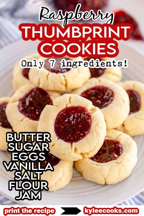 Grape Cookies, Softest Cookies, Thumbprint Cookies Easy, Raspberry Thumbprint, Raspberry Thumbprint Cookies, Thumbprint Cookie, Drop Cookie, Jam Thumbprint Cookies, Drop Cookie Recipes