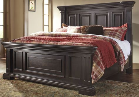 Willenburg Dark Brown Queen Panel Bed 2x4 Bench, Wooden Bed Design, Wood Bedroom Furniture, Queen Panel Beds, Bedroom Bed Design, Bed Furniture Design, King Bedroom, Videos Youtube, Bedroom Furniture Design