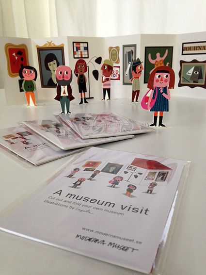 Art Museum Illustration, Mini Art Museum, Diy Museum, Museum Craft, Ingela Arrhenius, Museum Illustration, Craft Illustration, Mini Museum, Museum Ideas