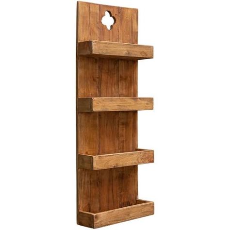 Küchen-Regal Hemingway 80cm natur Teak - Recyclingholz - Wandrega | Google Shopping Makassar, Google Shopping, Corner Bookcase, Teak, Bookcase, Shelves, Home Decor, Design, Home Décor