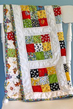 9 Patch Baby Quilt, Quilt Crafts, Colchas Quilting, 9 Patch Quilt, Childrens Quilts, Baby Quilt Patterns, Scrap Quilt Patterns, Lap Quilts, Patchwork Quilt Patterns