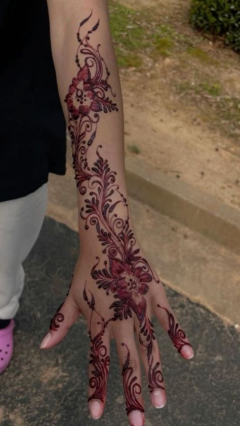 Henna Prom, Japanese Henna, Prom Henna, Full Arm Henna, Khaleeji Henna Designs, Pink Henna, Khaleeji Henna, Sudanese Henna, Henna Sleeve