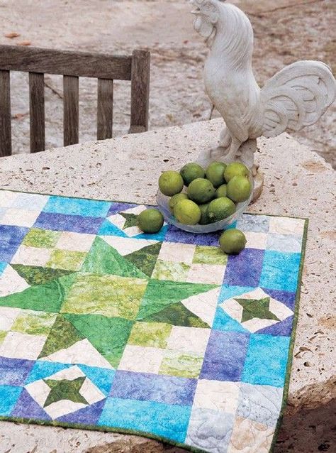 Key Lime Pie Table Topper Quilt Frame, Inspirational Quilts, Diy Table Top, Quilted Table Topper, Quilt Pattern Download, Keepsake Quilting, Quilted Table Toppers, Table Runner And Placemats, Lime Pie