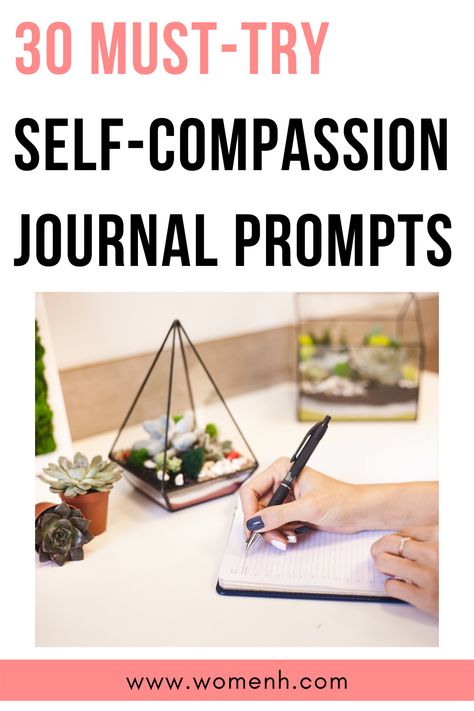 Self Compassion Prompts, Self Compassion Journal Prompts, Self Compassion Exercises, 30 Journal Prompts, Journal Topics, Everyone Makes Mistakes, Journaling Prompts, Mental Health Disorders, Negative Self Talk