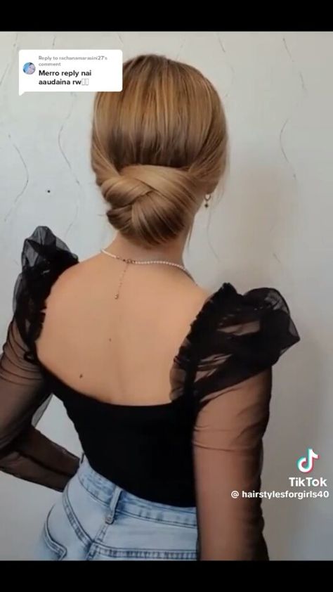 Hair Easy Updo, Hair Hack, Easy Bun Hairstyles, Hair Bun Tutorial, Easy Hair Updos, Hair Braid Videos, Bun Hairstyle, Hair Tutorials For Medium Hair, Peinados Fáciles Para Cabello Corto