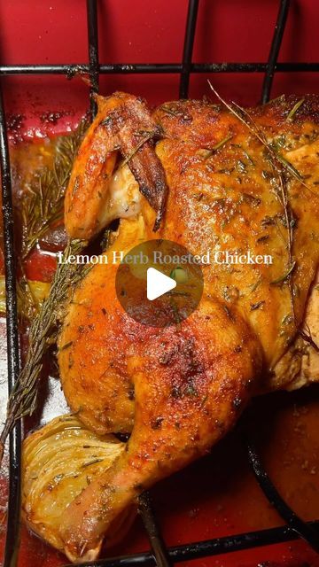 @jennzeatz_ on Instagram: "Lemon and Herb Roasted Chicken 🐓🍋 Perfect for a friendsgiving potluck or family thanksgiving dinner. 🫶🏻🤤 #roastedchicken #thanksgivingdinner #friendsgivingdinner #roastchicken Recipe🐓🍋✨. Ingredients ✨ 1. Whole chicken 2. Fresh Rosemary 3. Fresh Thyme 4. Garlic 5. Butter 6. Lemons 7. Onions 8. Celery 9. Cooking oil- I use avocado oil 10. Chicken stock Seasonings ✨ Adobo, chicken bouillon, garlic powder, onion powder, paprika, lemon pepper. Cooking time 2 hours-2:30 hours at 350 degrees. Steps✨ 1. Clean your chicken, and take the lose organs out, cut and remove the spine. 2. Clean your chicken with salt and lemon juice and let it sit for 10-15 minutes. Rinse until water is clear. 3. Pat chicken dry. 4. For your compound butter, you want your butt Friendsgiving Potluck, Chicken Bouillon, Friendsgiving Dinner, Herb Roasted Chicken, Adobo Chicken, Compound Butter, Chicken Dinners, Family Thanksgiving, Whole Chicken