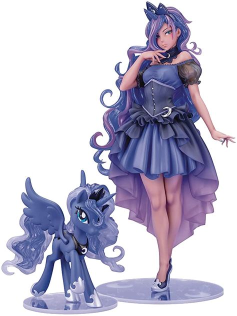 Mlp Figures Luna, Mlp Bishoujo Figures, Mlp Human Figures, My Little Pony Figurine, Princess Luna Toy, Mlp Bishoujo, My Little Pony Base Human, Princess Luna Cosplay, My Little Pony Human