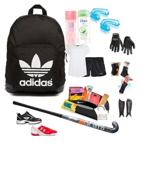 Field Hockey Outfits Practice, Field Hockey Essentials, Field Hockey Bag Essentials, Field Hockey Aesthetic Girl, Field Hockey Bag, Field Hockey Outfits, Lacrosse Bag, Lacrosse Workouts, Lax Girls