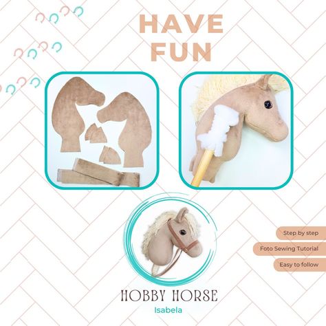 Stick Horse Diy Pattern Free, Stick Horse Pattern Free, Hobby Horse Pattern Free, Stick Horse Diy, Stick Horse Pattern, Stick Pony, Cowboy Theme Party, Rodeo Party, Stick Horses