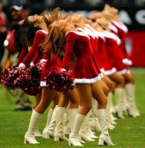 Christmas Cheerleading, Christmas Uniforms, Cheerleader Uniforms, Dallas Cowboys Christmas, Colts Cheerleaders, Arizona Cardinals Cheerleaders, Buccaneers Cheerleaders, Navy Blue Short Dress, Broncos Cheerleaders