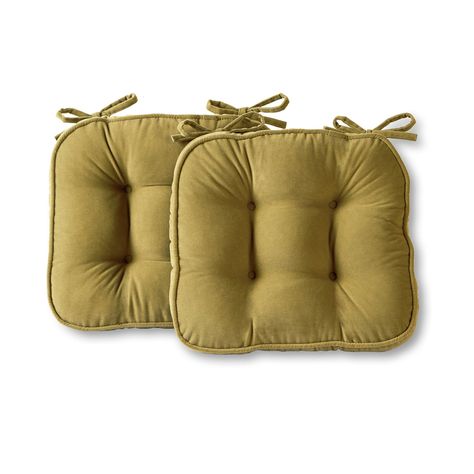 PRICES MAY VARY. 100% Nylon Microfiber 2-PIECE SET: This set includes two indoor chair cushions (17" W x 15" D) PREMIUM MICROFIBER FABRIC: Our cushions are covered in a velvety soft nylon microfiber fabric that is both water and stain resistant PLUSH SUPPORT: Cushions are generously filled with a soft polyfiber fill made from 100% recycled, post-consumer plastic bottles for lasting comfort and support ADDED FEATURES: Boxed, corded edges offer added style and durabilty, while the circle tack cons Indoor Chair Cushions, Dining Chair Pads, Lounge Chair Cushions, Chaise Lounge Cushions, Outdoor Dining Chair Cushions, Lounge Cushions, Indoor Chairs, Dining Chair Cushions, Chair Cushion