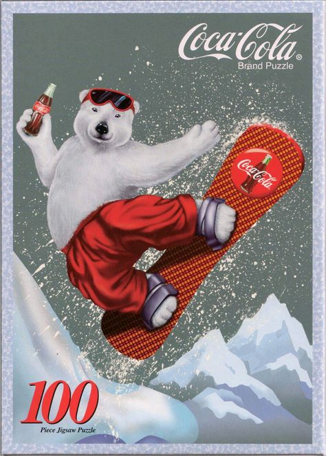 Coke Polar Bear, Polar Bear Painting, Coca Cola Poster, Coca Cola Bear, Coke Ad, Bear Painting, Coca Cola Brands, Polar Bear Art, Coca Cola Polar Bear