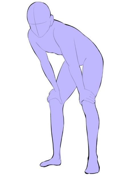 Personality Poses Drawing, Bending Over Pose Drawing, Pose Reference Bending Over, Poses With Personality, Bending Over Pose Reference Front View, Man Bending Over Pose Reference, Person Bending Backwards Reference, Bases Drawing Pose Reference, Man Base Pose