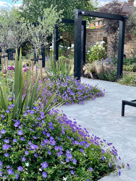 Winchmore Hill Contemporary Garden Design — Hampstead Garden Design | Garden Designer North London Geometric Garden, Contemporary Garden Design, Hillside Garden, Patio Garden Design, Garden Design Layout, Garden Designer, Modern Garden Design, Garden Architecture, Outdoor Garden Decor