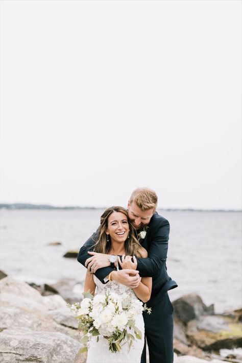 Bianca and BJ's coastal New England wedding at The Cove Cabin at Mount Hope Farm in Bristol, Rhode Island Bristol Rhode Island, New England Summer, Coastal New England, England Summer, New England Wedding, The Cove, England Wedding, Rhode Island, Bride And Groom