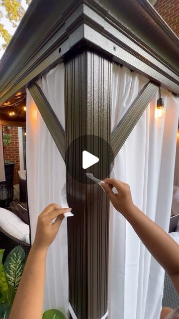 ✨Stacyann✨Interior Designer | Content Creator | Mother of 2 | on Instagram: "Curtains can completely change a space.  Shop @thehues.home and receive 25% off their entire website.  Use discount code: Stacyann25  Product name: Custom UVShield Canvas Outdoor Gazebo Curtains Sidewalls (custom zippers added)  https://www.thehues.com/  #amazonprime #amazinprimevideo #homeinterior #amazonprimeweek #stylingvideo #stylingtutorial #designer #homedecoration #homedecor #reel #outdoorspace #designinspiration #diningroomdecor #livingroomdecor #interior #house #docoration #explorepage #furniture #homedesign #decor #reelsinstagram #homeinteriordesign #homegoods #interiors123 #amazondeals #amazonhomedecor #amazonhome #amazonmusthave #homeinspiration #homedesign" Outdoor Gazebo Curtains, Gazebo Curtains, Outdoor Gazebo, Patio Curtains, Outdoor Gazebos, Amazon Home Decor, The Orator, African American Hairstyles, Amazon Home