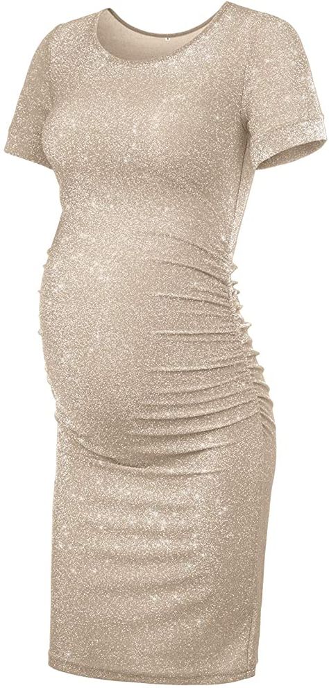 Nude Maternity Dress, Gold Maternity Dress, Maternity Party Outfit, Gold Maternity Dresses, Pregnant Party Dress, Plus Size Shift Dress, Dress For Photoshoot, Maternity Clothes Summer, Maternity Dresses For Photoshoot