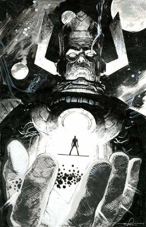 Galactus Marvel, Jack Kirby Art, Comic Book Art Style, Comic Book Artwork, Bd Comics, Anime Cover Photo, Silver Surfer, Spiderman Art, Marvel Art