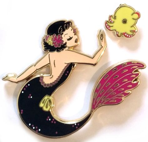 Pin Up Mermaid, Mermaid Pin, Vintage Inspired Art, Pin Cute, Tattoos Skull, Mermaid Life, Pretty Pins, Pin Pin, Cool Pins