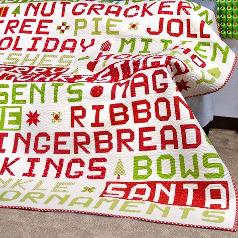 Letters To Santa Quilt Along, Quilt Letters Pattern, Santa Quilt Patterns, Letters To Santa Quilt, Santa Quilt, Grandmother Quilt, Alphabet Quilt, Letters To Santa, Christmas Quilting