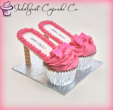 Stiletto Cupcakes, High Heel Cupcakes, Shoe Cupcakes, Pink Stilettos, Fancy Cupcakes, Hygienic Food, Easter Decorations Diy Easy, Sweet Treats Desserts, Easter Decorations Outdoor