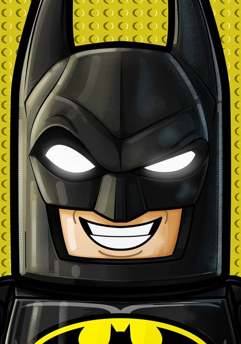 Lego Batman by Thuddleston Lego Batman Wallpaper, Lego Batman Cakes, Batman Printables, Batman Painting, The Lego Batman Movie, Desenhos Love, Batman Cartoon, Lego Head, Batman Drawing