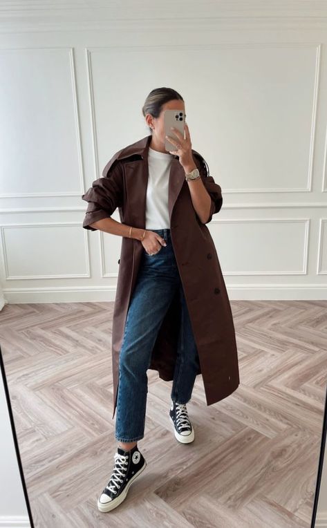 Outfits Of The Week, Minimalist Vintage, Mama Style, Weekly Outfits, Belted Trench Coat, Instagram Outfits, Autumn Style, Wide Belt, Look On