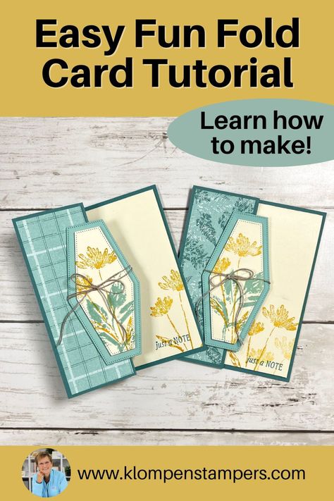 Dive into the world of card making with our step-by-step tutorial for crafting a delightful and easy fun fold card using the Stampin' Up! Inked & Tiled stamp set. Find written measurements on the blog and a video tutorial for a hands-on experience! 🌟🎨 #CardMaking #DIYCrafts #StampinUp Nested Essentials Stampin Up Cards, Stampin Up Easy Fun Folds, Folding Cards Ideas Tutorials, Fun Folds Stampin Up Cards Tutorials, Stampin Up Nested Essentials Dies, Fun Fold Cards Templates, Inked And Tiled Stampin Up Cards, Stampin Up Fun Fold Cards Ideas, Stampin Up Inked Botanicals