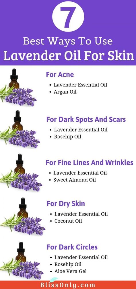 source). Lavender Oil For Skin, Oil For Skin, Essential Oils Guide, Oil For Dry Skin, Oil Remedies, Essential Oils Herbs, Essential Oils Health, Essential Oil Blends Recipes, Treat Acne