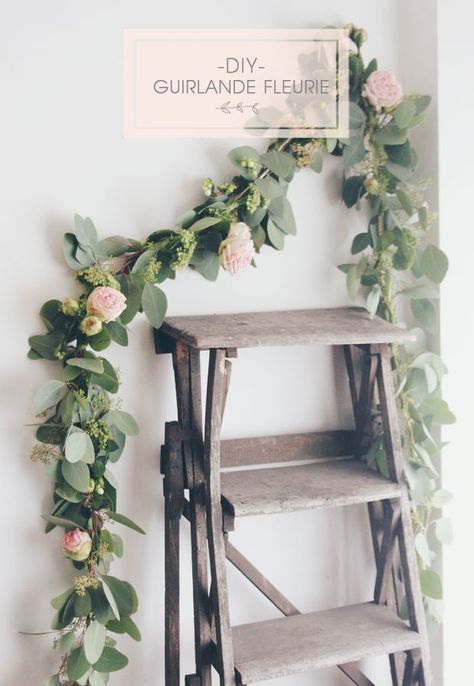 15 DIY Floral Garland Projects for Your Home Diy Wedding Arch, Hunting Party, Fleurs Diy, Flowers And Greenery, Wedding Arch Flowers, Arch Flowers, Diy Backdrop, Floral Garland, Deco Floral