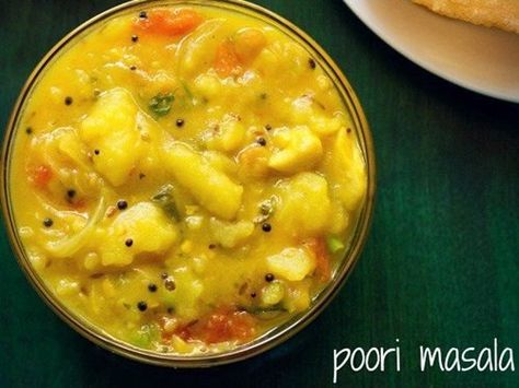 poori masala recipe Puri Curry Recipe, Paparadelle Recipes, Potato Masala Recipe, Brekky Ideas, Poori Masala, Kerala Cooking, Rekha Saree, Masala Aloo, Potato Masala