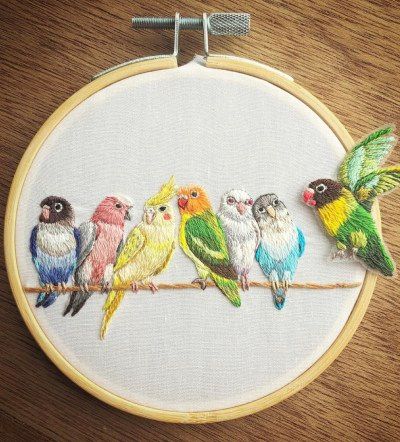 15 Inspo Pics That Will Make You Want To Take Up Embroidery - Society19 Crewel Embroidery Tutorial, Up Embroidery, Crewel Embroidery Kits, Inspo Pics, Embroidery Patterns Vintage, Pola Sulam, Bird Embroidery, Embroidery Flowers Pattern, Thread Painting