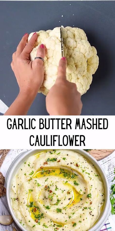 Mash Cauliflower Recipe, Cheesy Cauliflower Mash, Best Cauliflower Mashed Potatoes, Califlower Mashed, Whipped Cauliflower, Cheesy Mashed Cauliflower, Cauliflower Mashed, Mashed Cauliflower Recipe, Buttery Mashed Potatoes