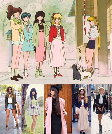 Japanese Fashion Summer, 90s Japanese Fashion, Sailor Moon Mars, Sailor Moon Outfit, Sailor Moon Fashion, Sailor Moon Screencaps, Sailor Jean, Fancy Fits, Sailor Moon Aesthetic