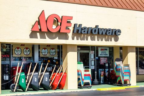 10 Things You Should Always Buy From Ace Hardware Entrance Signage, Ace Hardware Store, Painting Hacks, Macon Georgia, Epoxy Countertop, Student Christmas Gifts, Hardware Shop, Unique Buildings, Family Handyman