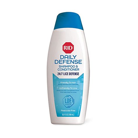 Amazon.com : RID Daily Defense Lice Shampoo & Conditioner, Used Daily Provides 24/7 Defense Against Head Lice, 100% Effective, 10.1 Ounce : Health & Household Lice Shampoo, Head Louse, Cramps Relief, Hair Essentials, Increase Engagement, Shampoo Conditioner, Health And Fitness Tips, The Head, Healthy Tips