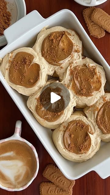 Biscoff Cream, Honey And Milk, Cookie Crumble, Biscoff Spread, Biscoff Cookies, Cream Cheese Icing, Icing Sugar, Cinnamon Buns, Plain Flour