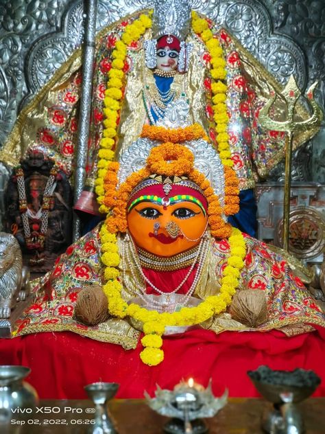 Maa Harsiddhi Ujjain Maa Harsiddhi Ujjain, Harsiddhi Mataji Ujjain, Harsiddhi Maa, Sikotar Maa, Maa Pic, Hindu Deities, Photo Art Gallery, Photo Art, Art Gallery