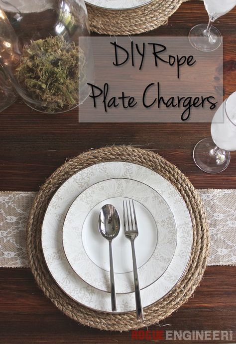 setting for four 5 DIY Rope Projects You’ll Want to Make Now! http://www.settingforfour.com/2015/06/5-diy-rope-projects-youll-want-to-make-now.html via bHome https://bhome.us Diy Rope Design, Farmhouse Placemats, Plate Chargers, Diy Chargers, Rope Projects, Rope Diy, Pottery Barn Inspired, Rope Crafts Diy, Rope Crafts