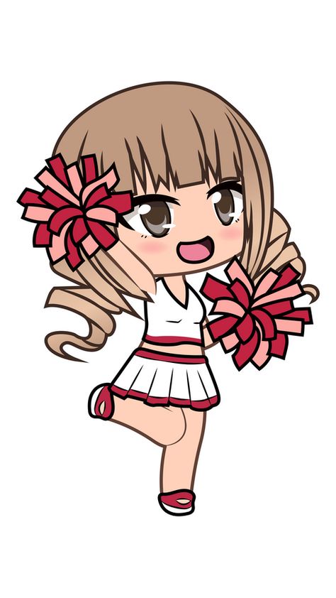 Meet Gabriella and she is a pretty cheerleading girl who loves sports and is located in the School. The Gacha Life game sticker with beautiful Gabriella!. Water Fairy, Cheerleader Girl, Cheer Outfits, Games Roblox, Cheerleading Outfits, Chrome Web, Demon Hunter, Cheer Team, School Mascot