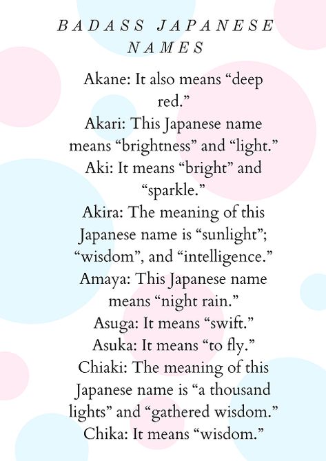 100 Badass Japanese Names for Girls And Boys - NamesBuddy Cool Japanese Names, Cute Names In Japanese, Japanese Names For Loved Ones, Japanese First Names Female, Cute Japanese Names, Japanese Names With Meaning, Japanese Name Ideas Girl, Female Japanese Names, Japanese Names Female Meaning