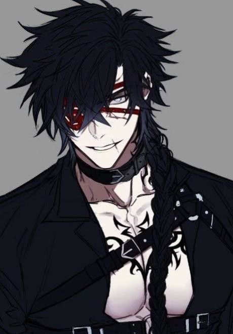 Anime Man With Eyepatch, Eyepatch Character Design Male, Anime Guy With Eyepatch, Hot Emo Guys Anime, Oc With Eyepatch, Eyepatch Drawing Reference, Gender Fluid Character Design, Eyepatch Character Design, Crazy Anime Boy