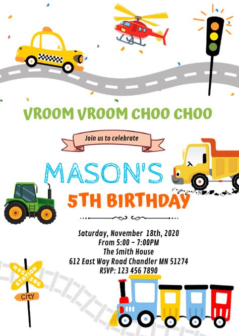 Vehicle Birthday Invitations, Car Theme Birthday Invitation Template, Vehicles Birthday Invitation, Car Themed Birthday Party Invitations, Car Theme Invitation Card, Cars Birthday Invitations Free Template, Car Theme Birthday Invitation, Vehicle Themed Birthday Party, Transportation Theme Birthday Party