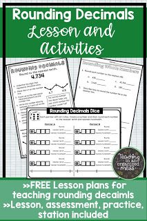 Teaching Decimals 4th, Decimal Numbers Activities, Rounding Decimals Activities, Rounding Decimals 5th Grade, Rounding Decimals Game, Adding Decimals Activity, Teaching Rounding, Math Fraction Activities, Rounding Decimals