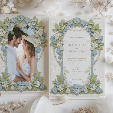 Postcard wedding invitation