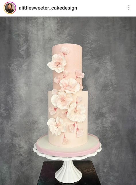 Floral Bridal Shower Cake, Sugar Flower Cake, Flower Cake Design, Blossom Cake, Sugar Flowers Cake, Tiered Cake Design, Sugar Rose, Festive Wedding, Bridal Shower Cake