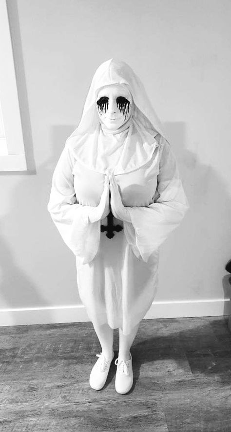 AHS weeping Nun White Nun Halloween, Pregnant Nun Costume, Pregnant Nun And Priest Costume, Azey Cosplay Nun, Scary Nun, Nun Costume, Halloween 23, Halloween 2023, Horror Story